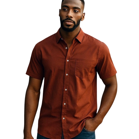 Good Man Brand Short Sleeve Button Up Shirt Size XL - Picture 1 of 10